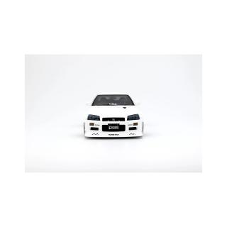 NISSAN SKYLINE GT-R (BNR34) BY KRC PEARL WHITE QX1 2019 OttO mobile 1:18 Resinemodell (Türen, Motorhaube... nicht zu öffnen!)